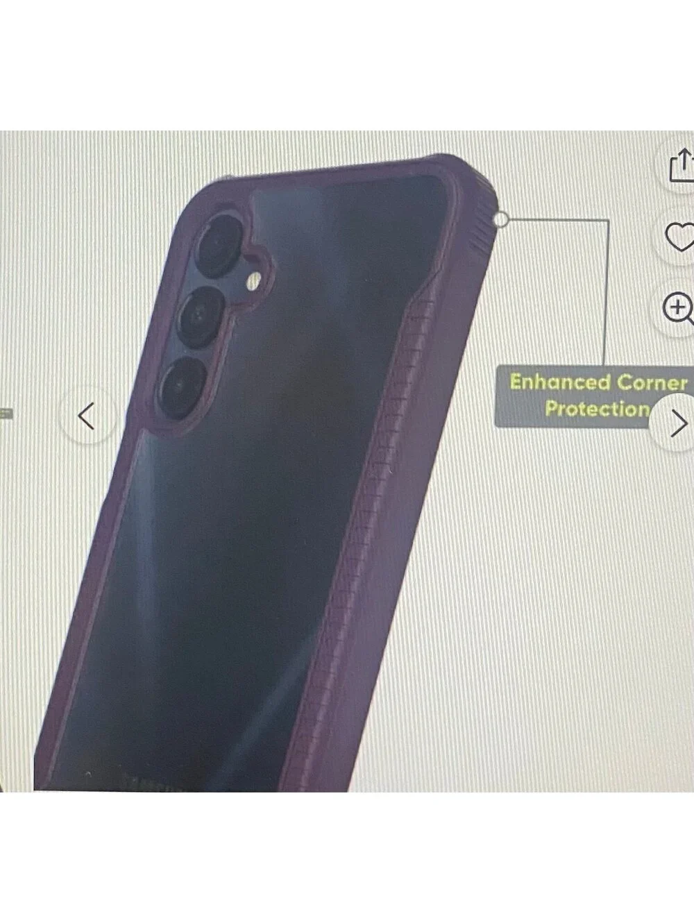 Onn Case for Samsung Galaxy A16 5G Purple/Clear